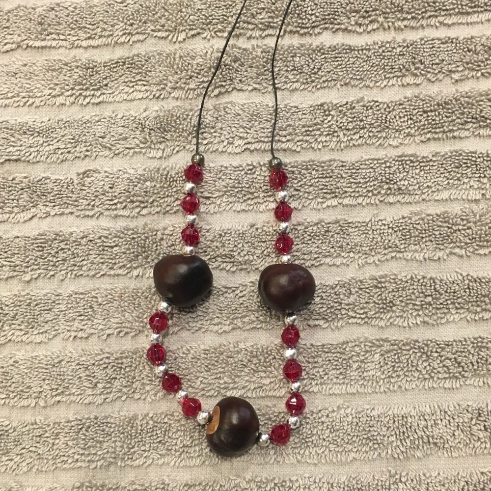 25” long Ohio State Buckeye Necklace